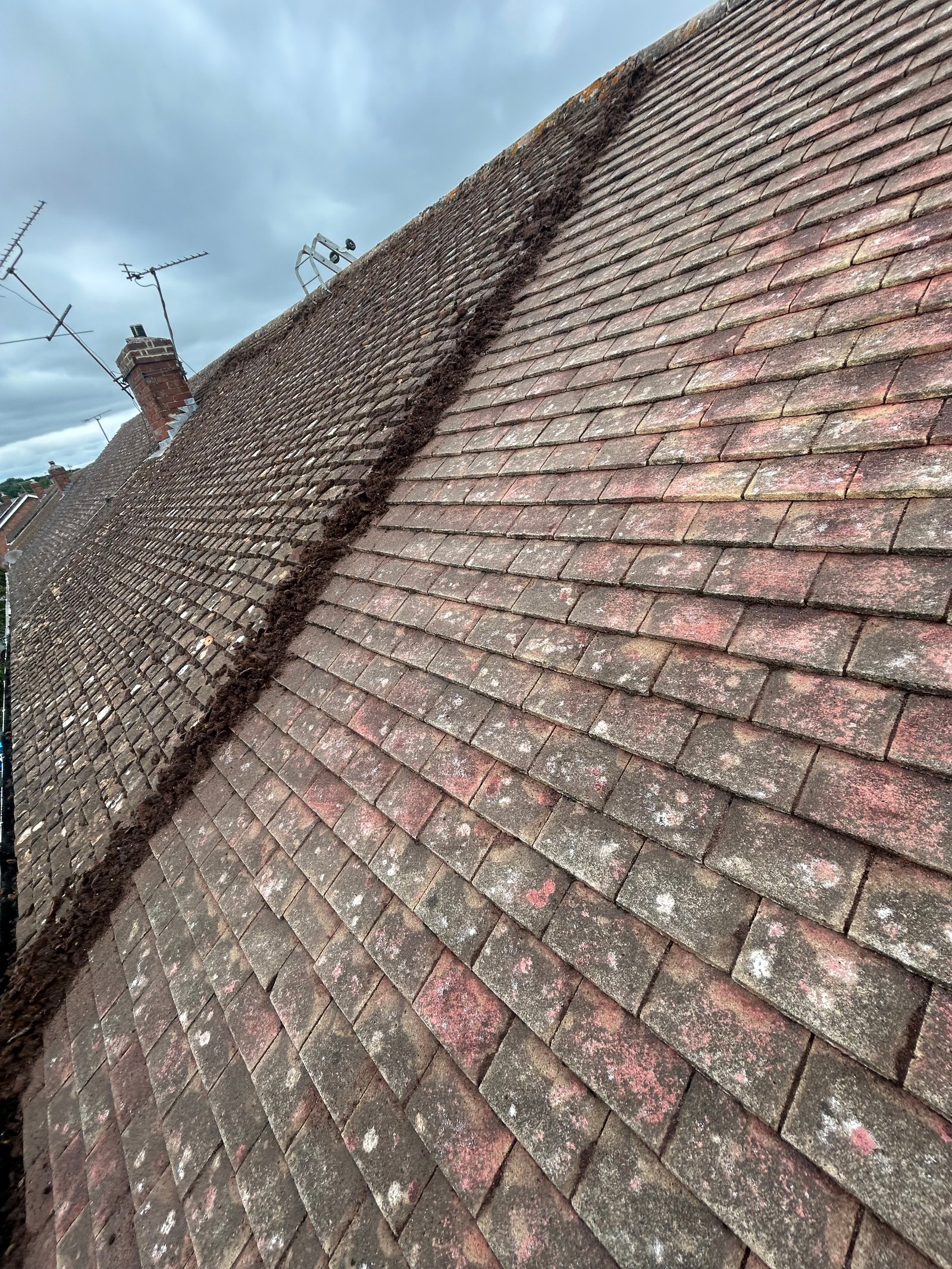 Roof cleaning project in Gloucestershire