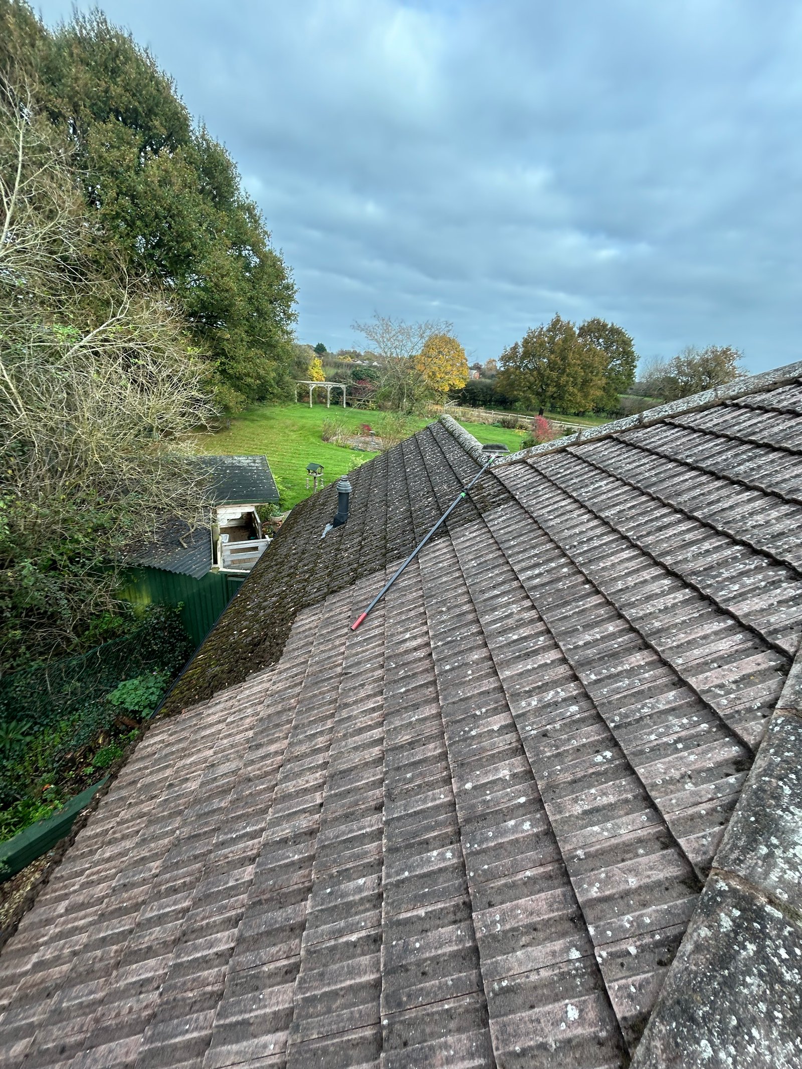 Roof cleaning project in Gloucestershire