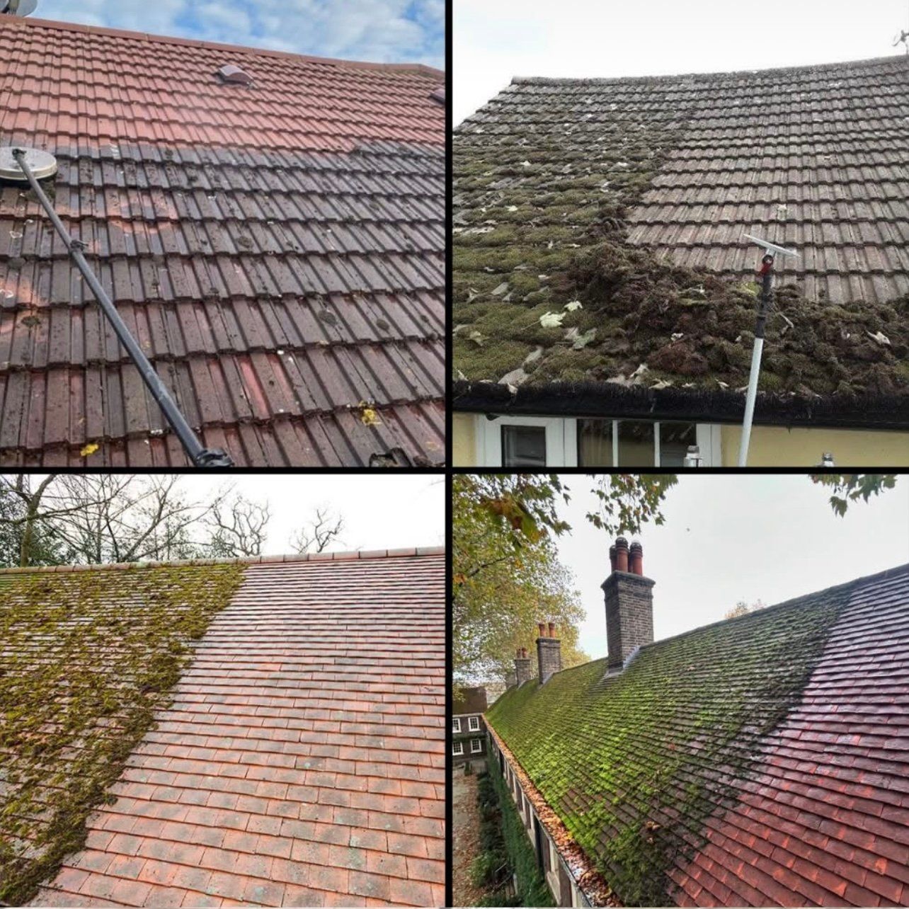 Roof cleaning project in Gloucestershire